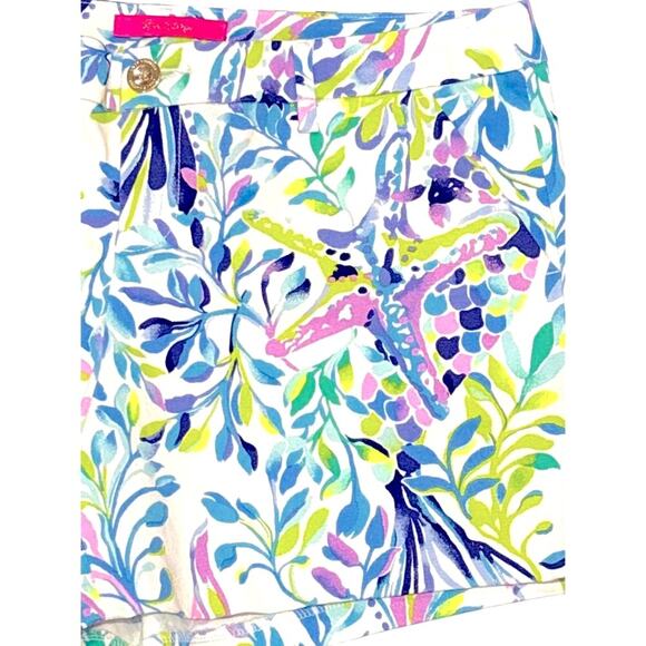 Lilly Pulitzer Callahan Stretch Short Resort White Shell Beach Size 2 - Picture 3 of 7